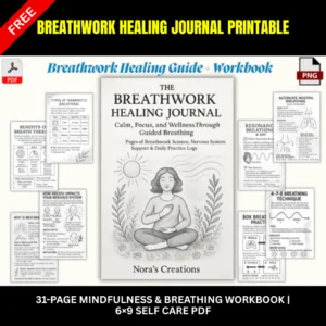 Breathwork Healing Journal – 31 Page Mindfulness Workbook